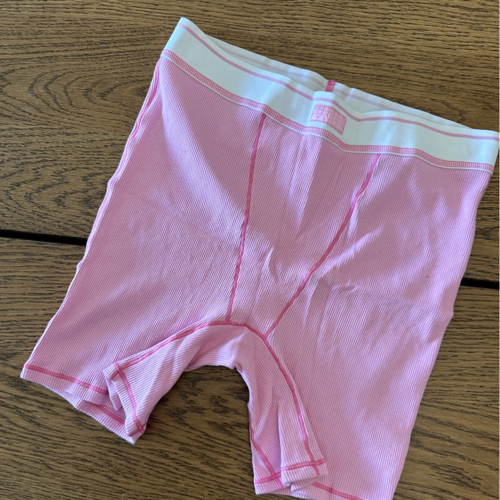 Pink Skims Ribbed Boyshort